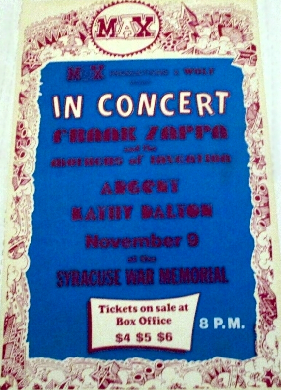 09/11/1973Onondaga County War Memorial Auditorium, Syracuse, NY